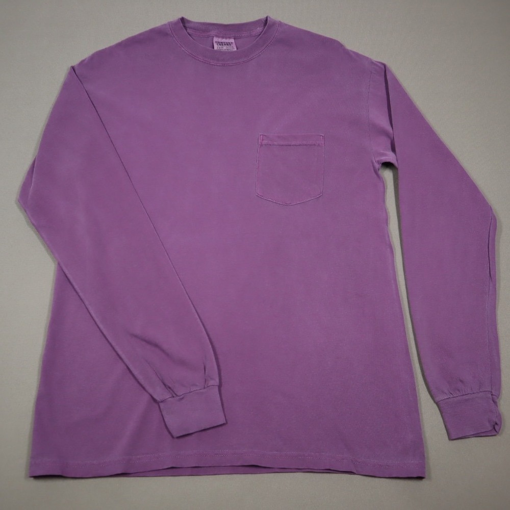 Comfort Colors Purple Long Sleeved Pocket Tee - Size M‎